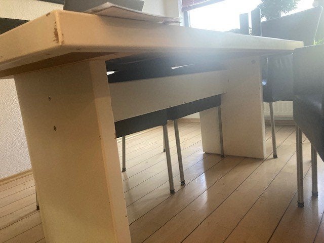 Witte eet-/hobby tafel, Ophalen, Gebruikt