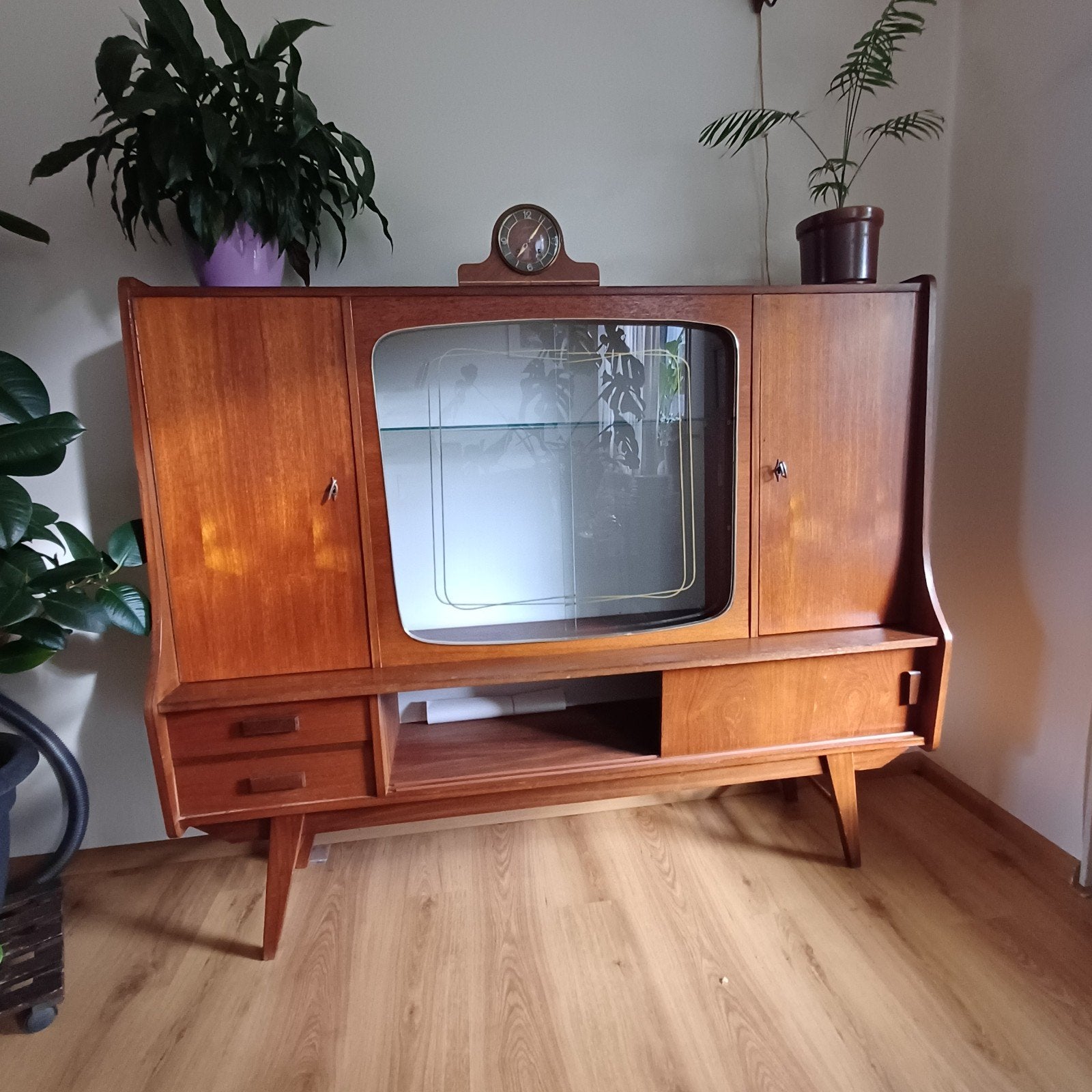 Vintage Highboard Teak Houten Dressoir Jaren '60, Ophalen