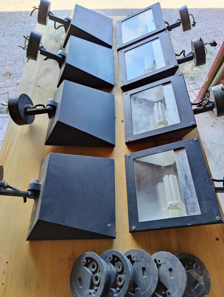 8st Bega vlakstralers met PL/T lampen IP65, Ophalen, Gebruikt, Minder dan 50 watt, Overige typen