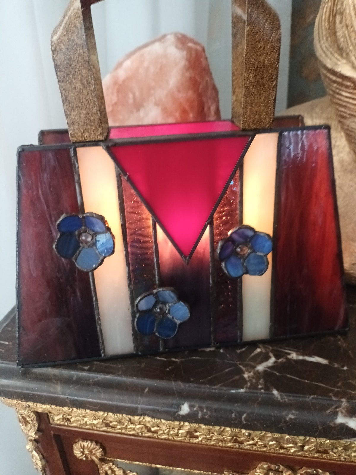 Prachtige  tiffany lamp handtas, Ophalen