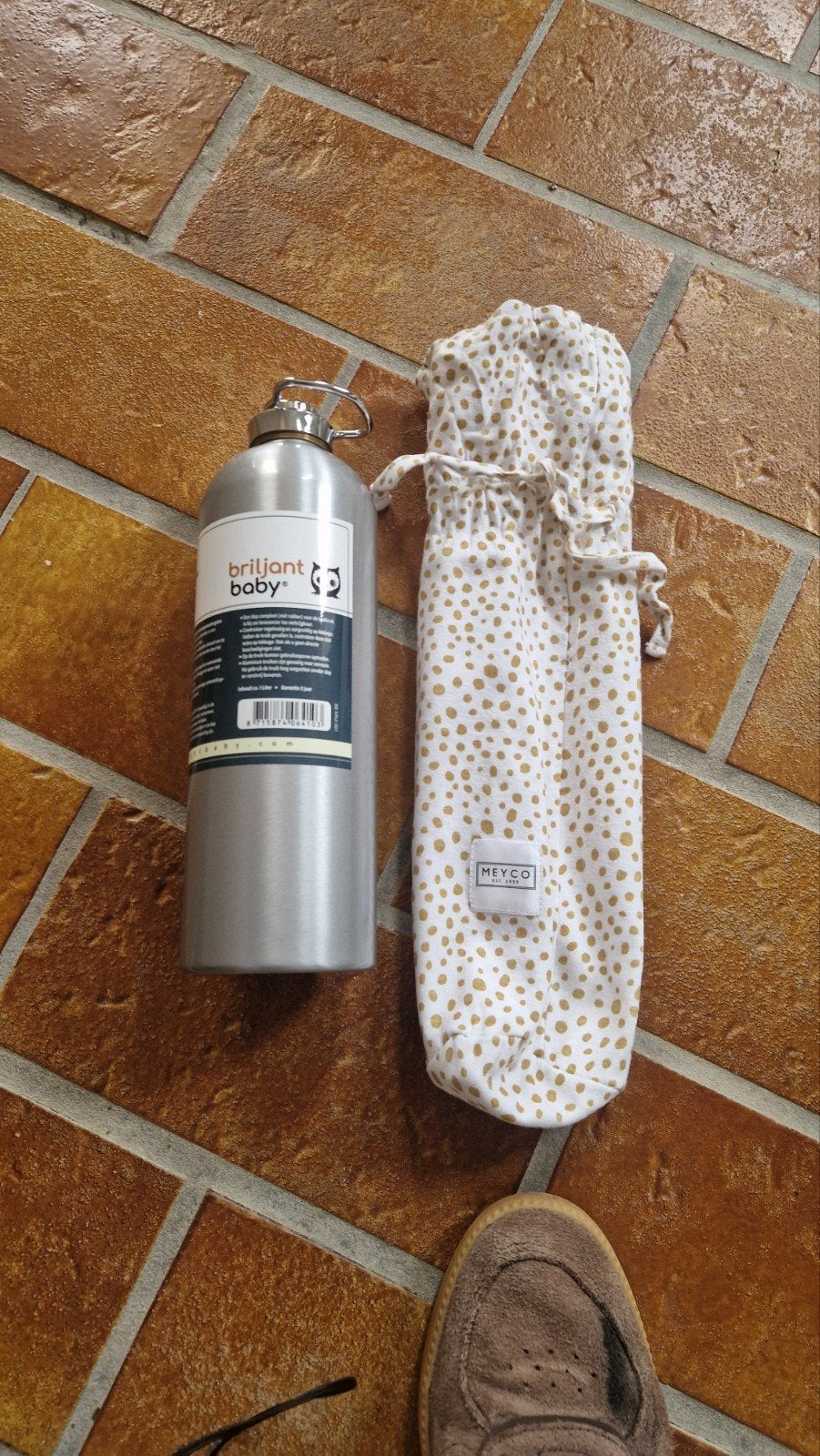 Briljant Baby Flessenwarmer met Meyco hoes, Ophalen of Verzenden, Gebruikt