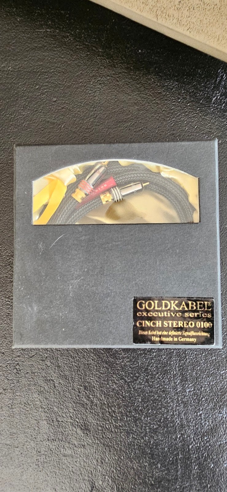 Goldkabel-Executive-Rca interconect, Ophalen of Verzenden, Zo goed als nieuw, Minder dan 2 meter, Interlink-kabel