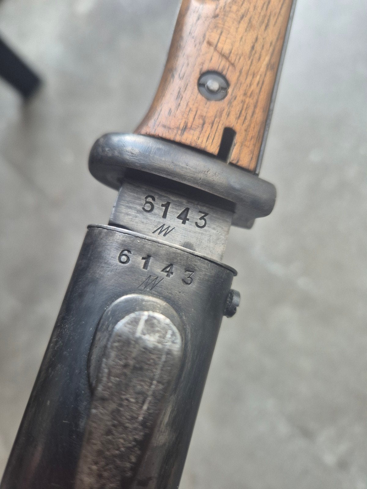 Org duitse k98 bajonet nummer gelijk 1942., Verzamelen, Militaria | Tweede Wereldoorlog, Ophalen of Verzenden, Landmacht, Duitsland