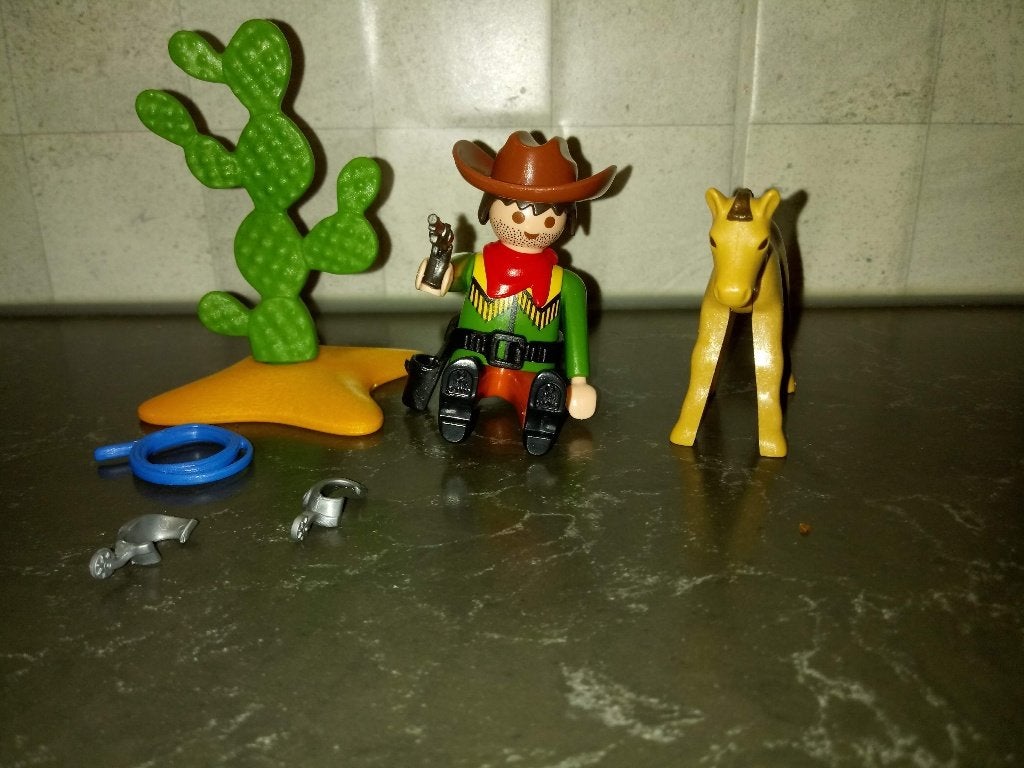 playmobil cowboy met veulen 5373, Ophalen of Verzenden, Zo goed als nieuw