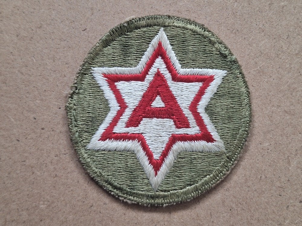 WWII US 6th army patch, Verzenden, Amerika, Embleem of Badge