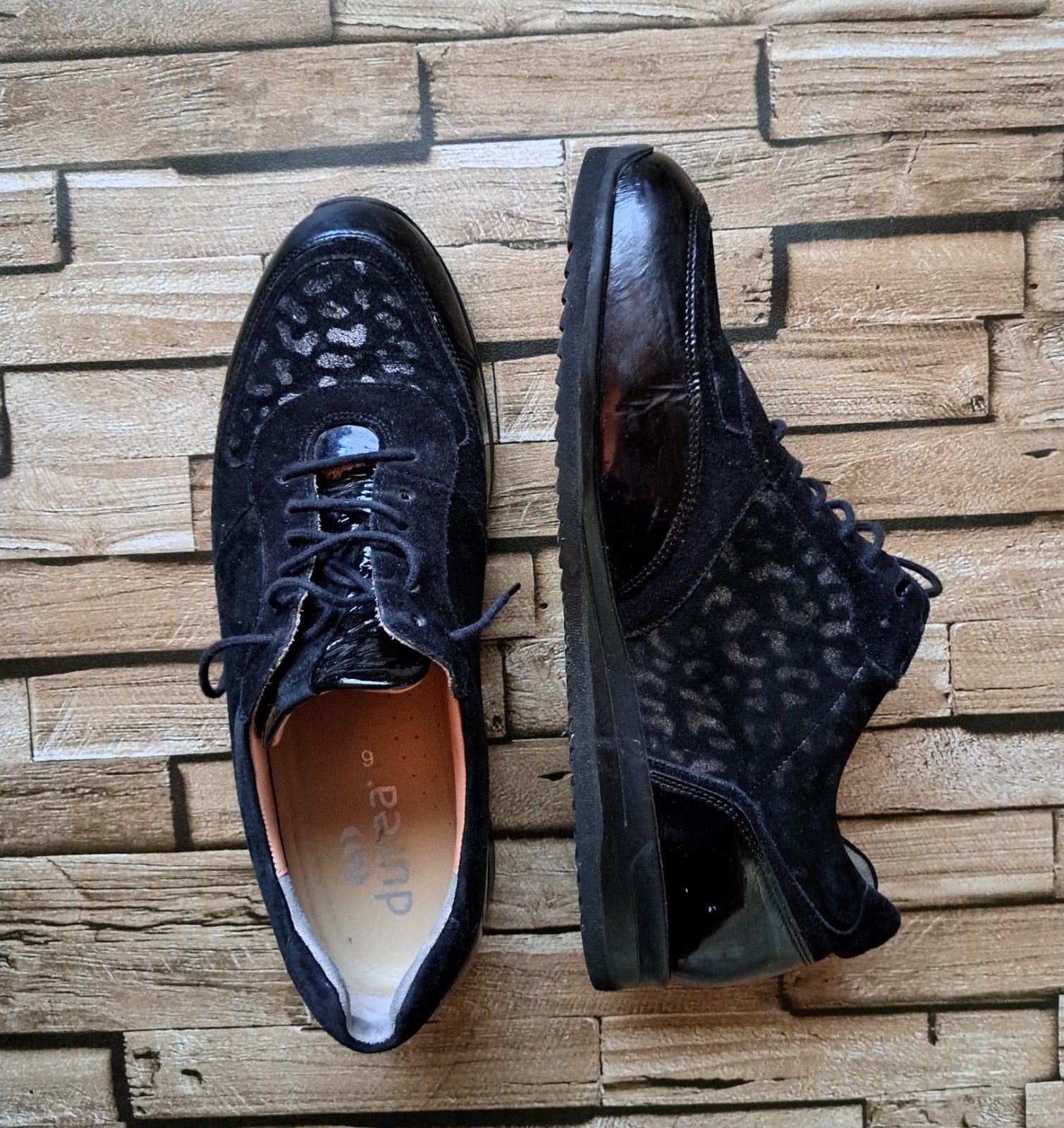 Durea - leren veterschoenen mt 6 / 39, Kleding | Dames, Schoenen, Durea, Schoenen met lage hakken, Verzenden, Zwart