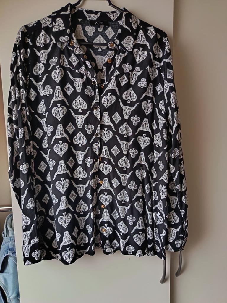 Alix the label blouse, Alix the label, Zwart, Maat 42/44 (L), Ophalen of Verzenden
