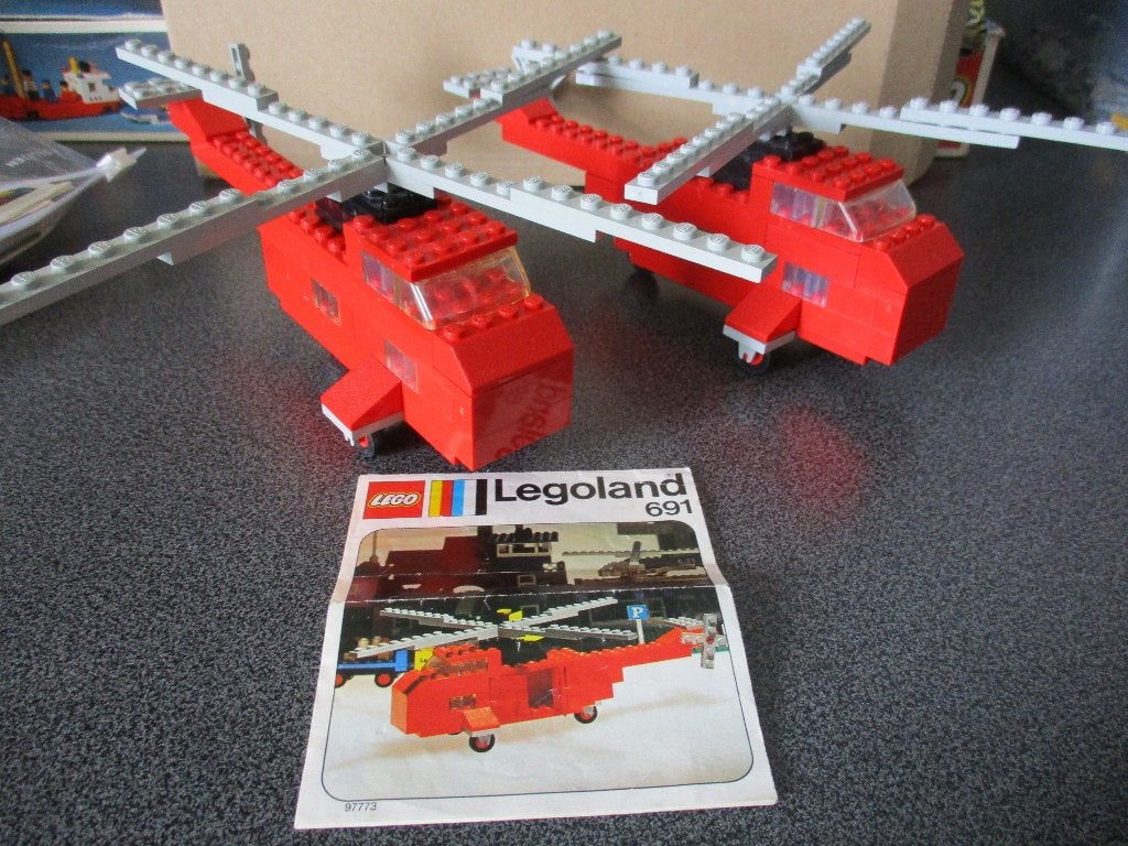 2 x Set 691 Reddingshelikopter, Ophalen of Verzenden, Gebruikt, Complete set, Lego