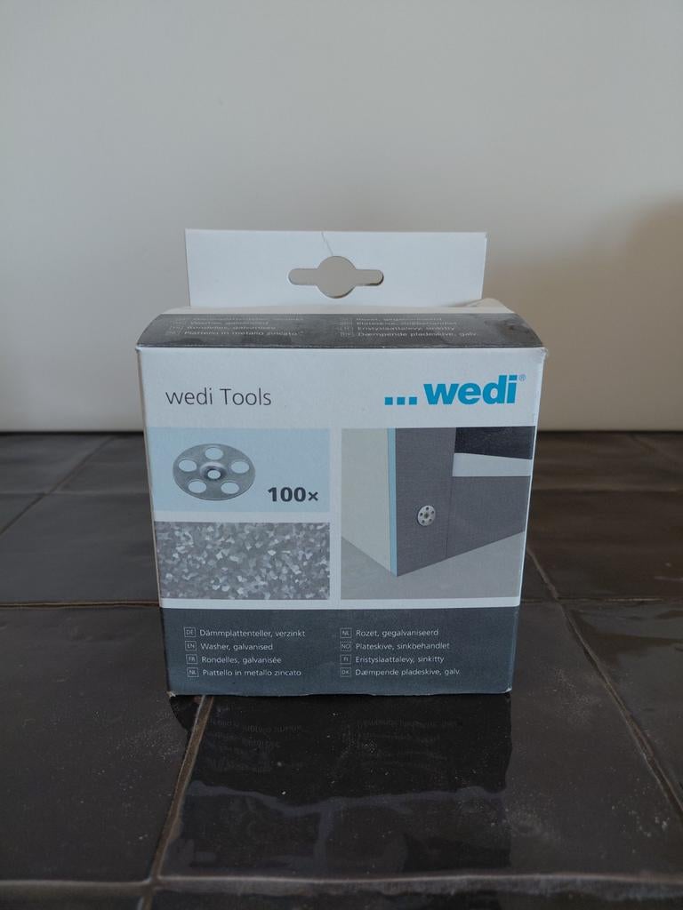 Wedi Tools Dämmplattenteller Verzinkt - minimaal 75 stuks, Doe-het-zelf en Verbouw, Ophalen of Verzenden, Nieuw, Minder dan 50 mm