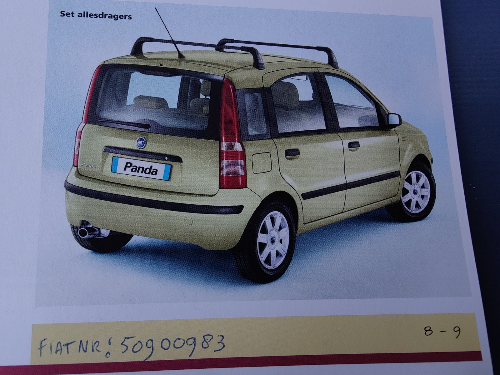 Fiat Panda 169 dakdragers allesdragers dak steunen dakrails, Auto-onderdelen, Ophalen of Verzenden, Gebruikt, Fiat