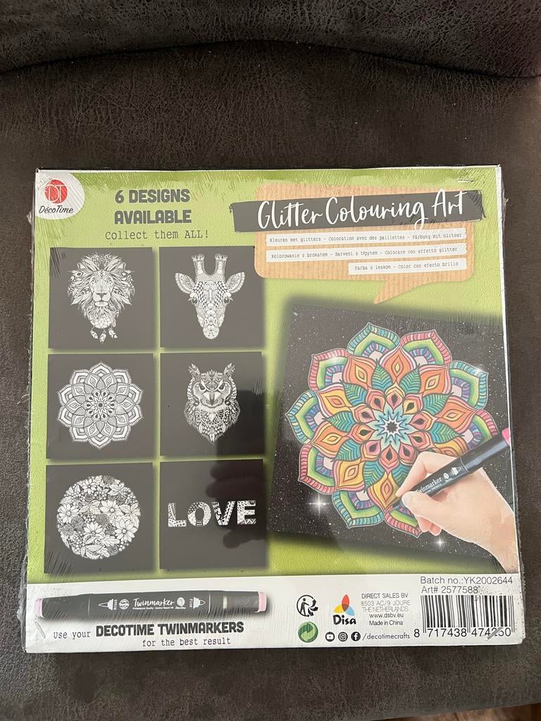 DecoTime Glitter Colouring Art, Ophalen of Verzenden, Nieuw