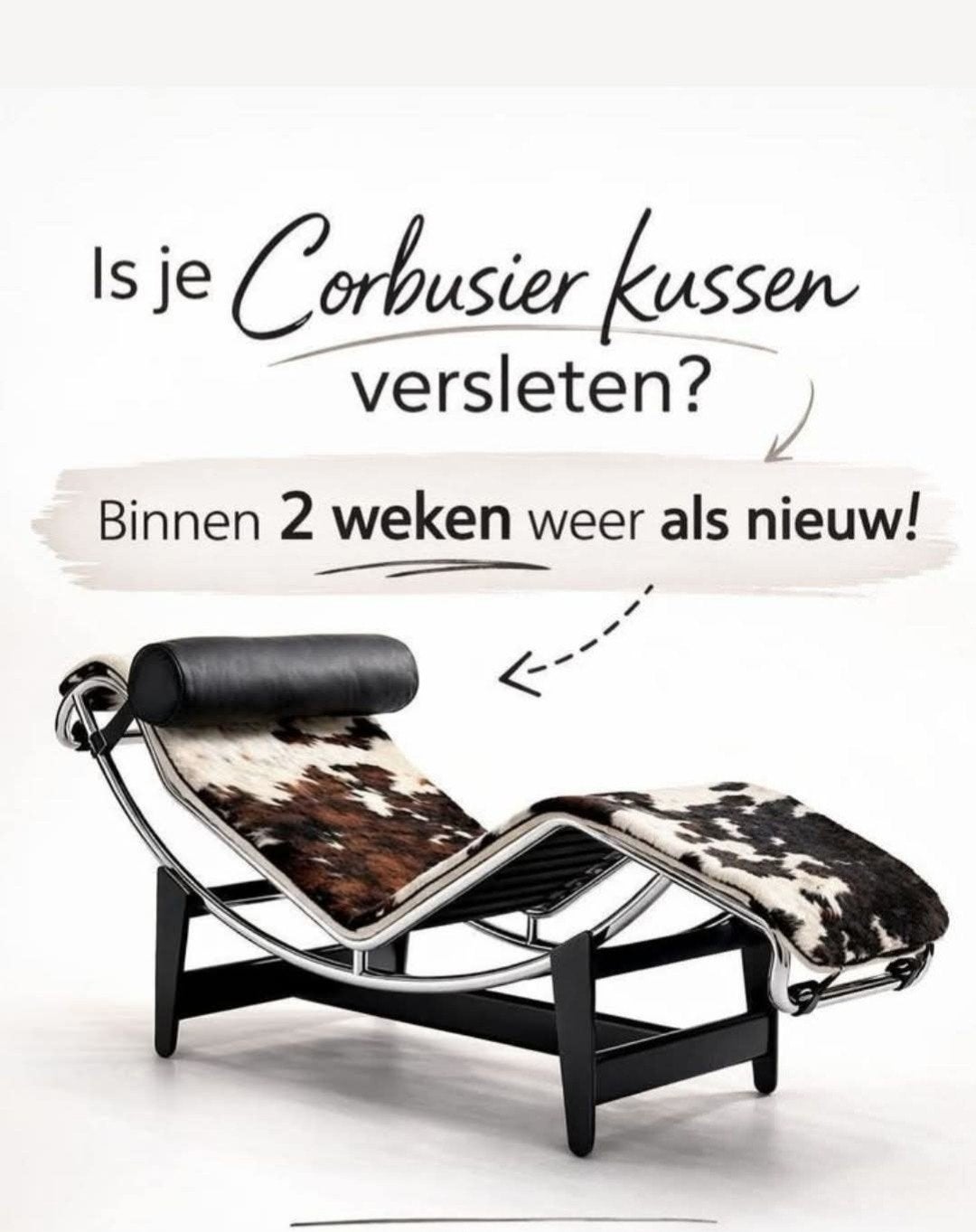 Corbusier lc4 versleten ? wij maken een nieuwe voor je?, Ophalen of Verzenden