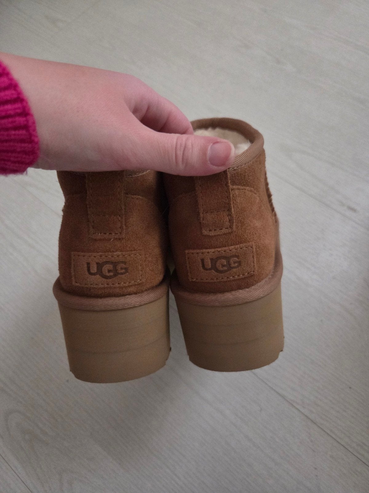 ugg ultra mini cognac platform origineel 38 bruin, UGG, Bruin, Lage of Enkellaarzen, Nieuw