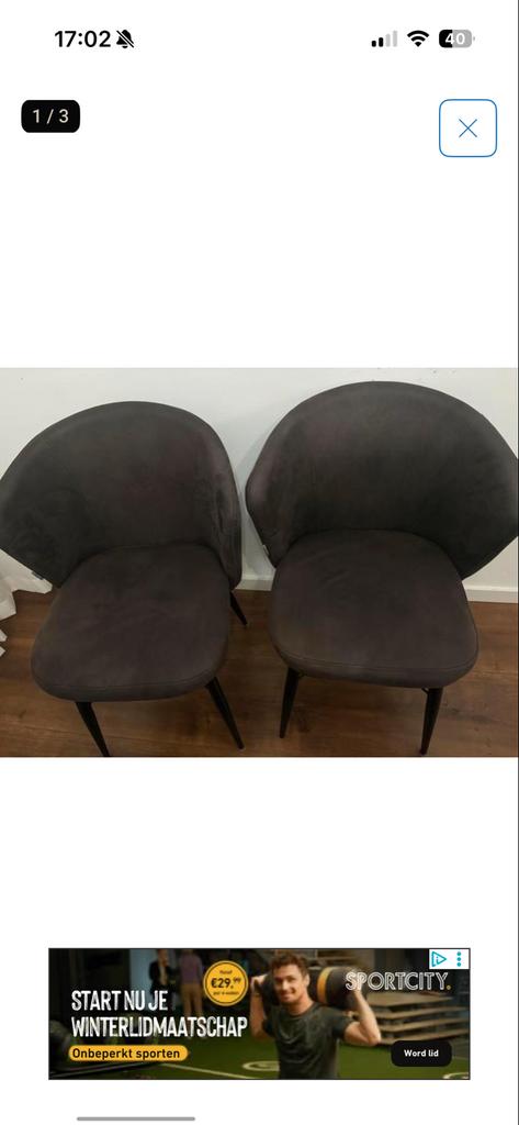 Label51 Eetkamerstoelen - Zeer Goede Staat, Ophalen, Twee, Bruin, Zo goed als nieuw