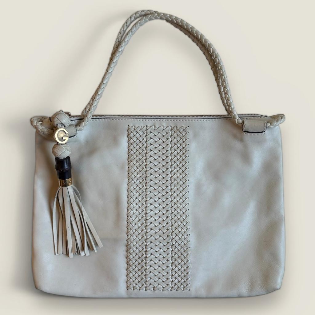 Gucci beige leren handgemaakte tote, Beige, Nieuw, Ophalen of Verzenden, Handtas