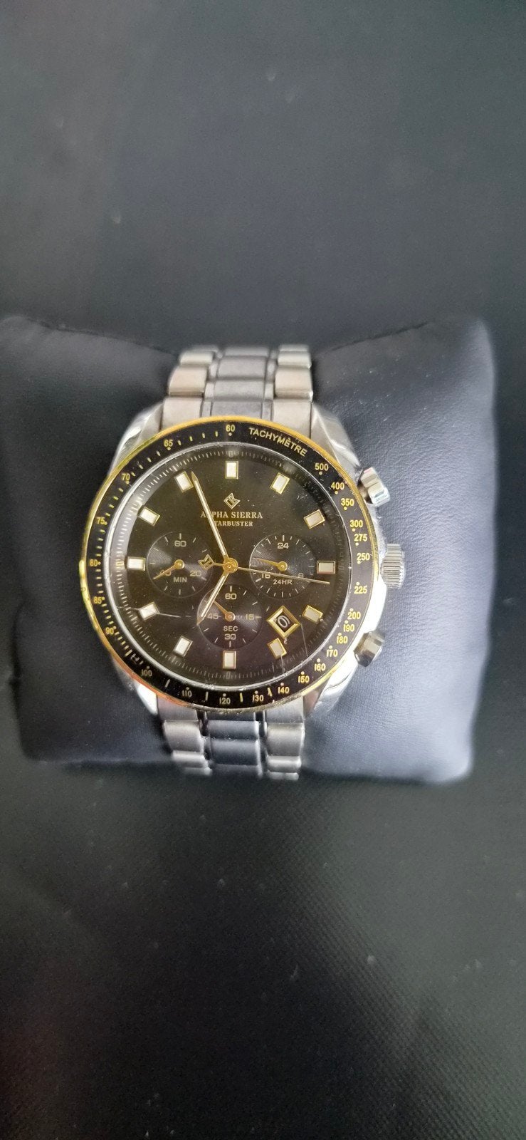 Alpha Sierra Starbuster TS502 Herenhorloge, Staal, Staal, Polshorloge, Zo goed als nieuw