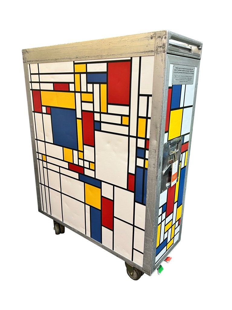 Vliegtuig trolley Full size Vliegtuigtrolley Mondriaan Art, Ophalen, Gebruikt, Overige typen