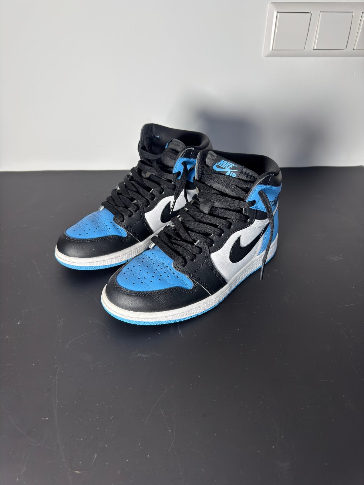 Nike Air Jordan 1 High OG UNC Toe maat 40, Kleding | Heren, Schoenen, Blauw, Ophalen of Verzenden, Sneakers of Gympen, Gedragen