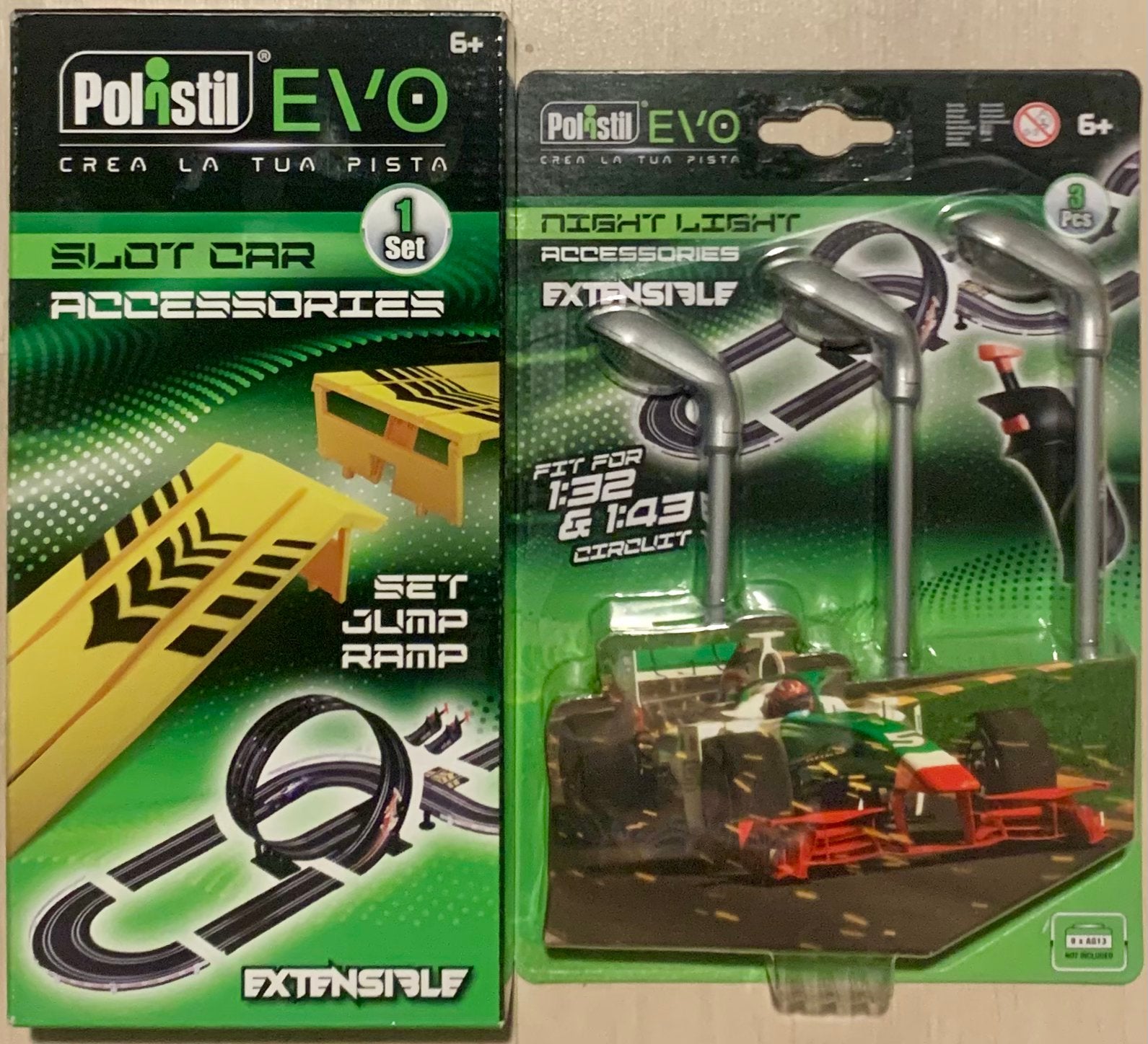 Polistil Slot Car Accessories - Jump Ramp & Night Lights, Overige merken, Onderdelen, Nieuw, Ophalen of Verzenden