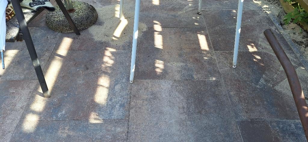 Terrastegels rood-zwart 60x60x5, Ophalen, Nieuw, Minder dan 5 m², Beton