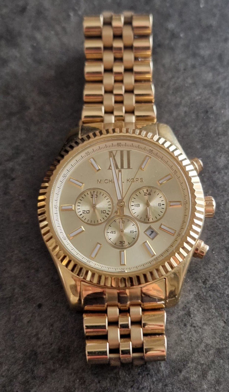 Michael Kors Horloge  (goudkleurig), Overige merken, Staal, Ophalen of Verzenden, Zo goed als nieuw
