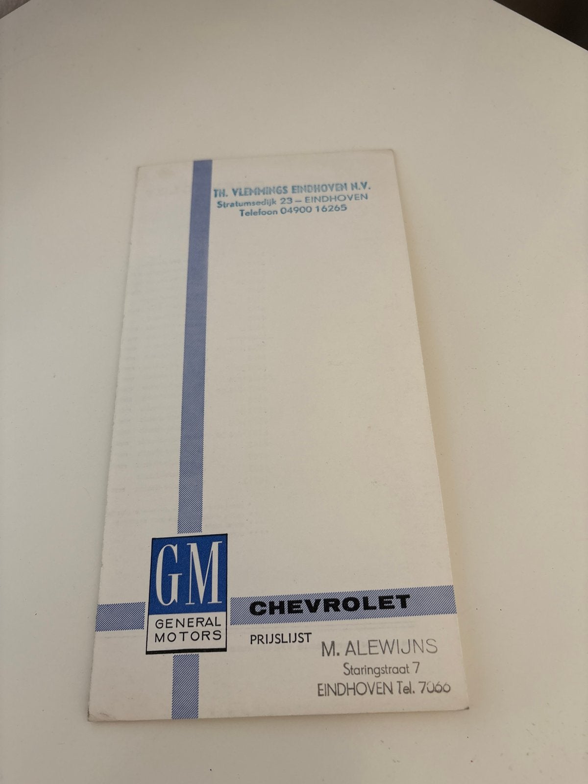 Chevrolet Bedrijfsautomobielen Prijslijst 1959, Ophalen of Verzenden, Gelezen, Chevrolet