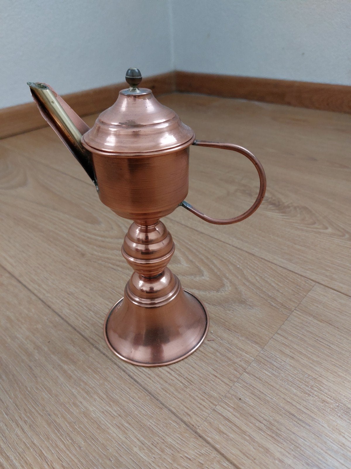 Antieke koperen kannetje ca 16 cm, Antiek en Kunst, Ophalen