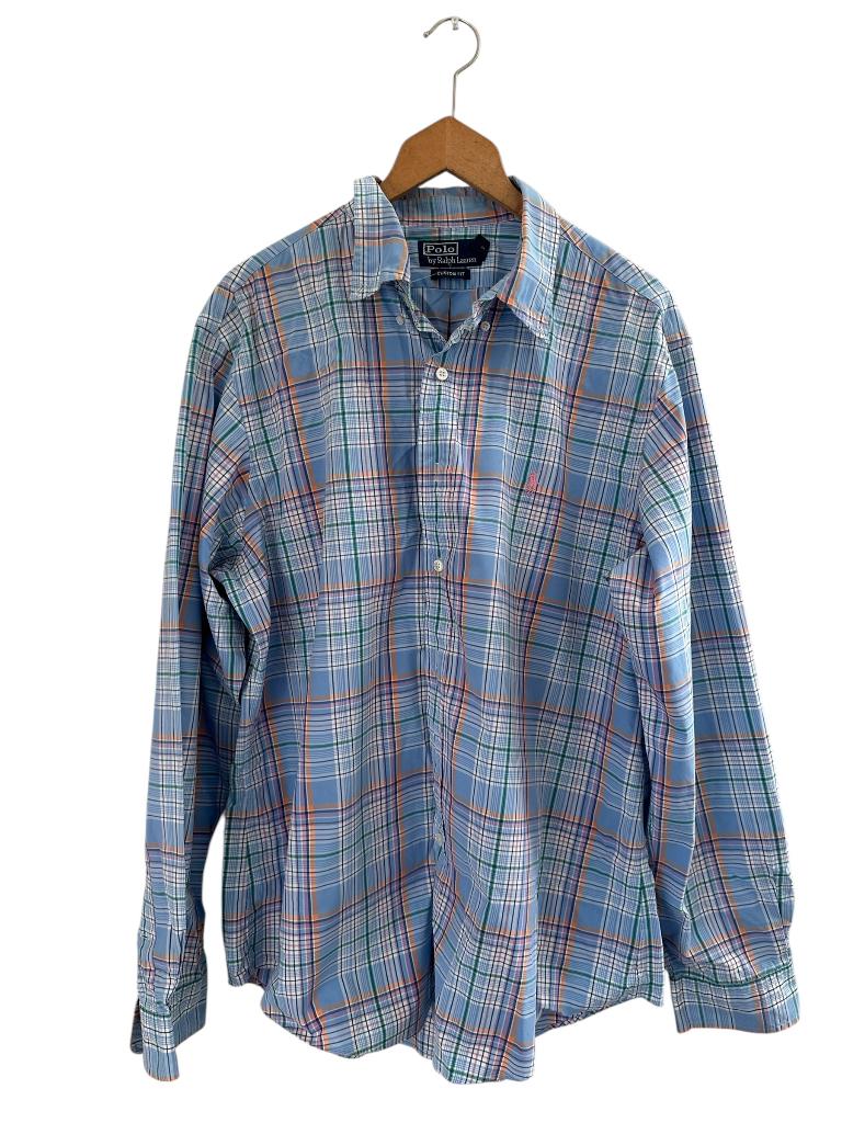Ralph Lauren blouse XL, Kleding | Heren, Blauw, Ophalen of Verzenden, Zo goed als nieuw, Halswijdte 43/44 (XL)