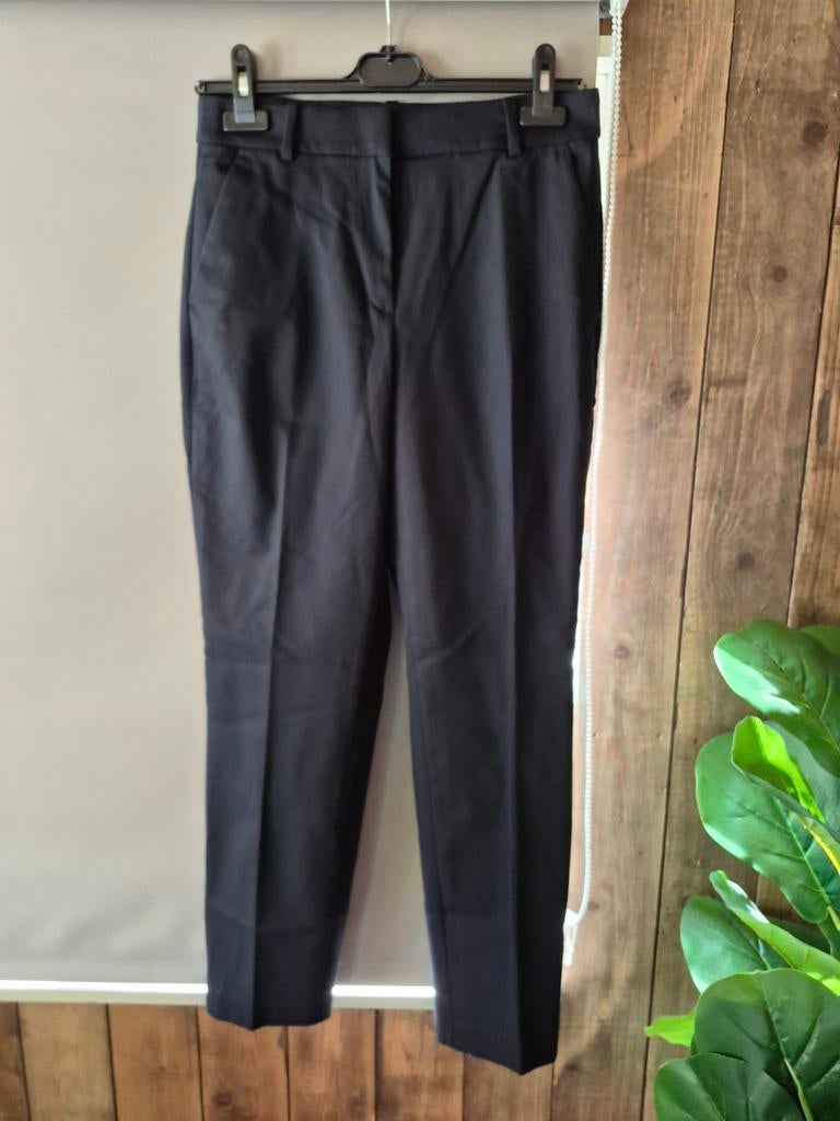 2 super leuke pantalons H&M maat S , blauw en bruin, Maat 38/40 (M), Kort, Blauw, Nieuw