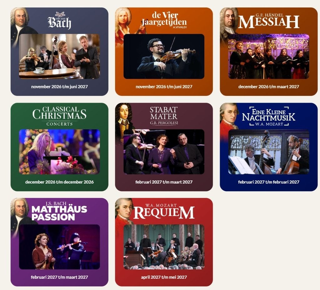 Klassiek concert voor 2 personen: Vivaldi, Mozart, Bach e.a., Drie personen of meer, November, Vocaal