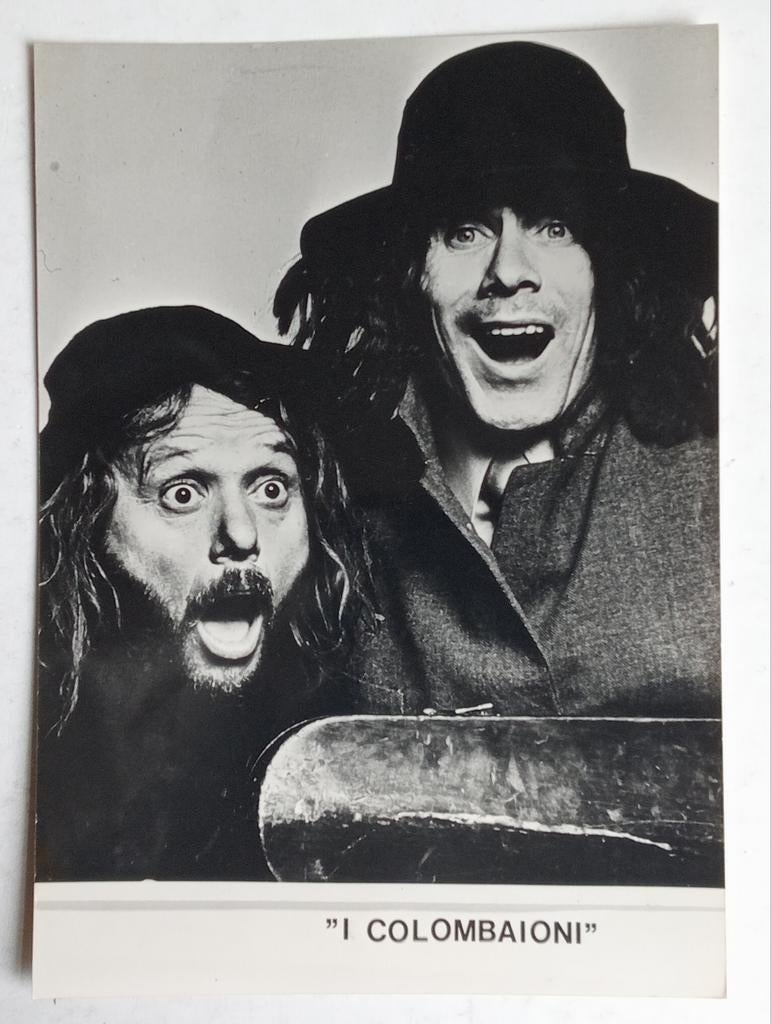 Vintage foto "I Colombioni" - Zwart-wit komisch duo, Ophalen of Verzenden, 1960 tot 1980