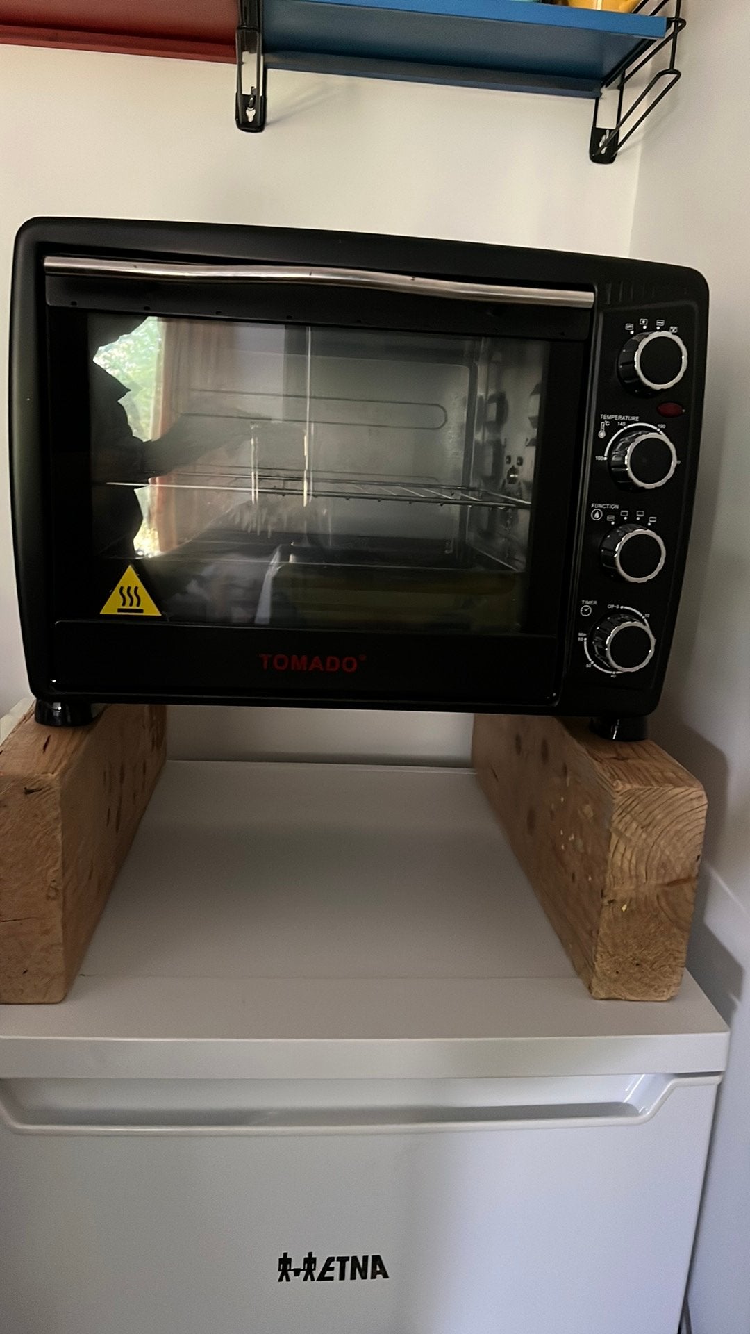 Zwarte oven 35 liter - Tomado TM-5529, Witgoed en Apparatuur, Ophalen, Zo goed als nieuw, Minder dan 45 cm
