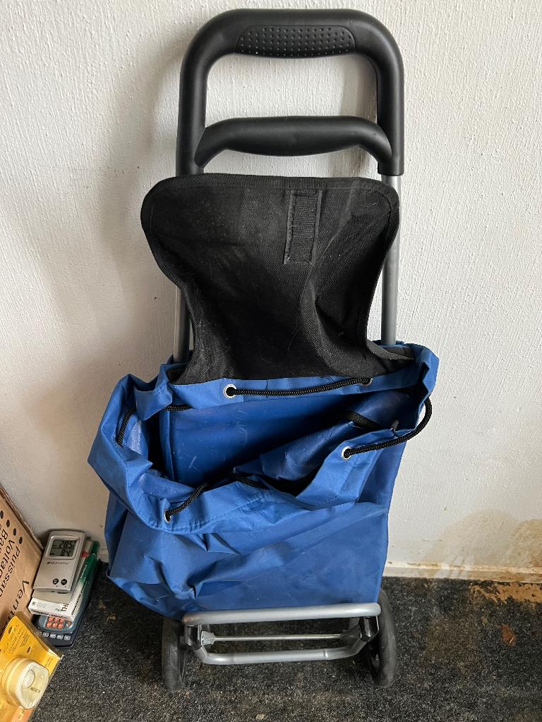 Boodschappenkarretje, Ophalen, Nieuw, Blauw, Shopper