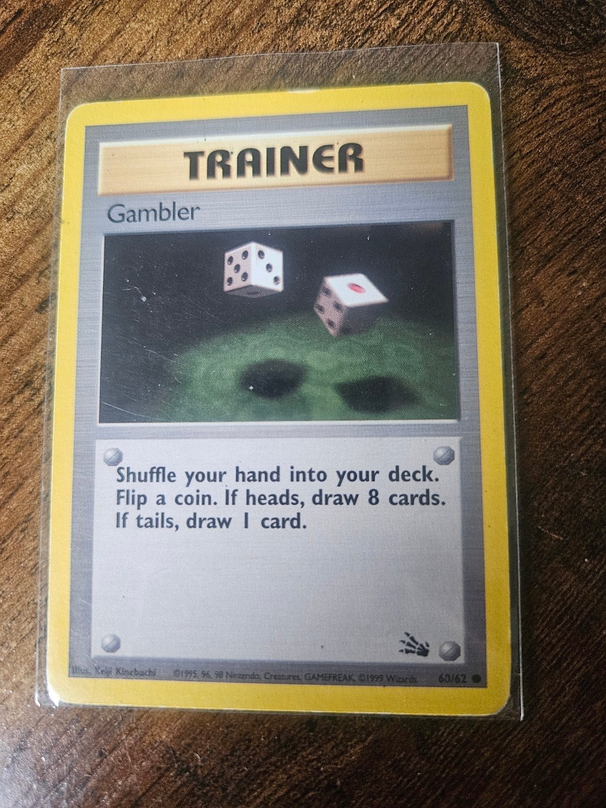 Pokémon Trainer Kaart Gambler 60/102 (Base Set), Ophalen of Verzenden, Gebruikt, Losse kaart