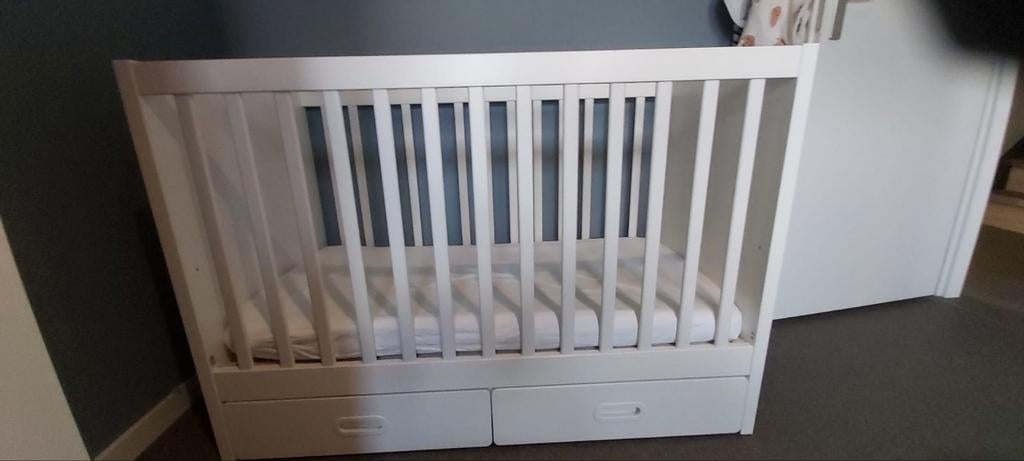 Mooi Ikea Stuva ledikant met lades en matras., Kinderen en Baby's, Ophalen, Gebruikt, Jongetje of Meisje