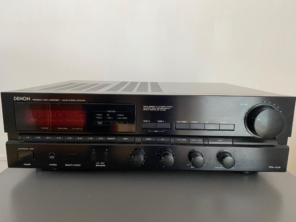 Denon DRA-425 AM/FM Stereo Receiver+JBL boxen, Ophalen, Gebruikt, Denon, 60 tot 120 watt