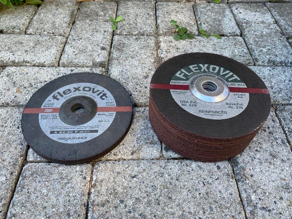 15 Nieuwe Flexovit Doorslijpschijven 178x4x22mm, Doe-het-zelf en Verbouw, Gereedschap | Slijpmachines, Ophalen, Nieuw, Minder dan 700 watt