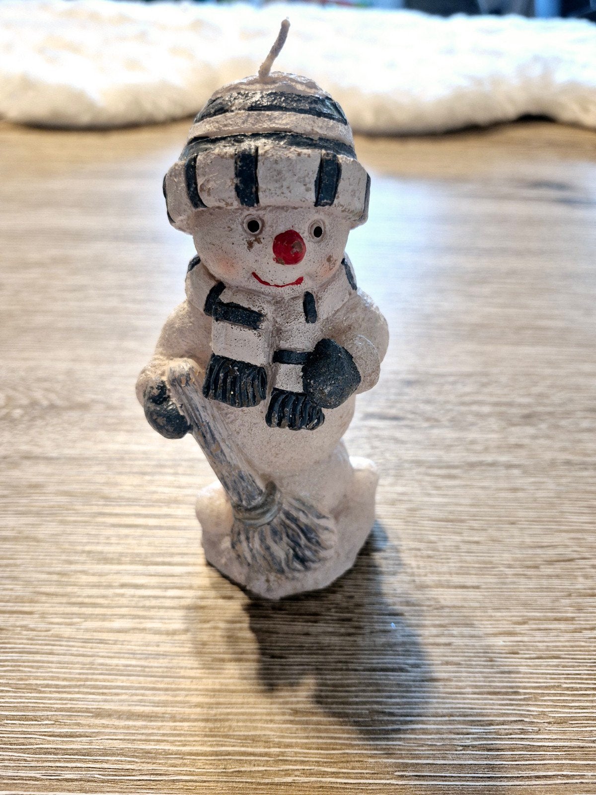 kerst sneeuwpop kaars deco, Ophalen of Verzenden