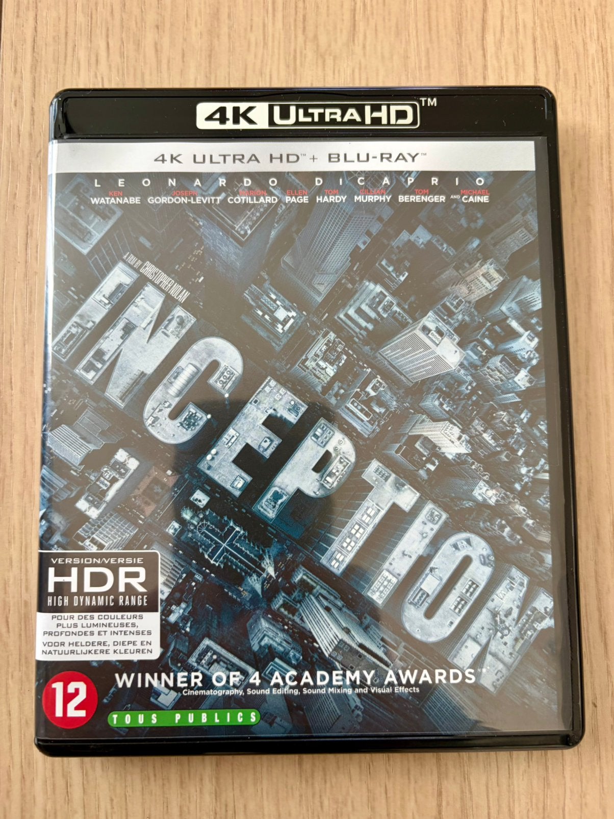 Inception 4K Ultra HD + Blu-ray (Christopher Nolan), Ophalen, Zo goed als nieuw