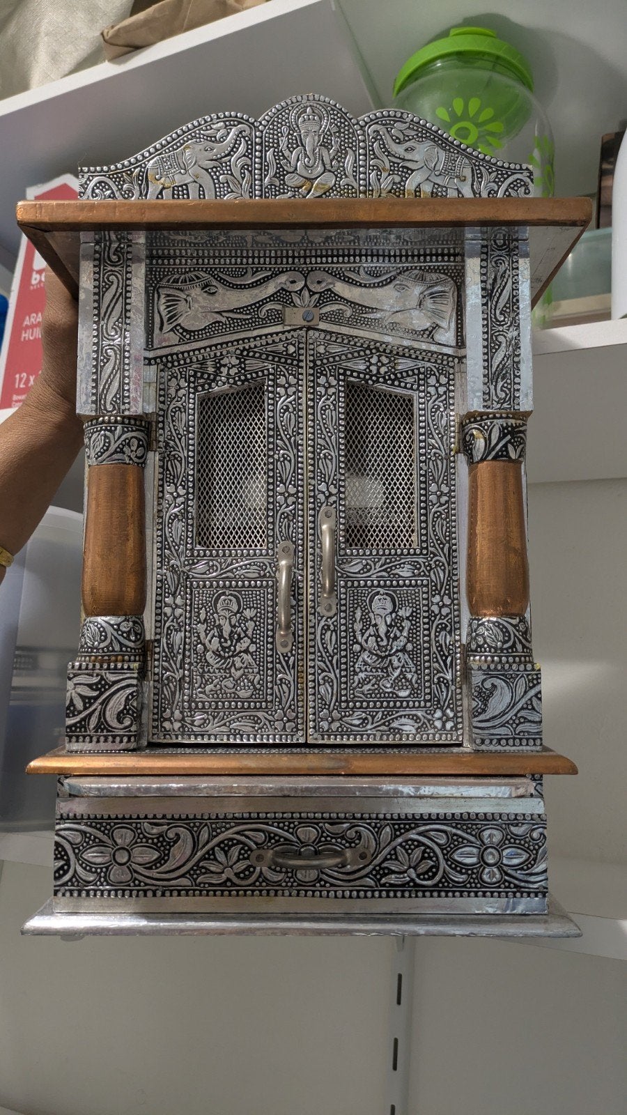 Prachtige Indiase tempel/mandir voor thuisaltaar, Ophalen of Verzenden