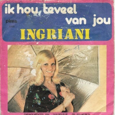 INGRIANI  (Ingrid v.d. Weken)  1974  PRACHT PIRAAT !! I063, Ophalen of Verzenden, Gebruikt, 7 inch, Pop