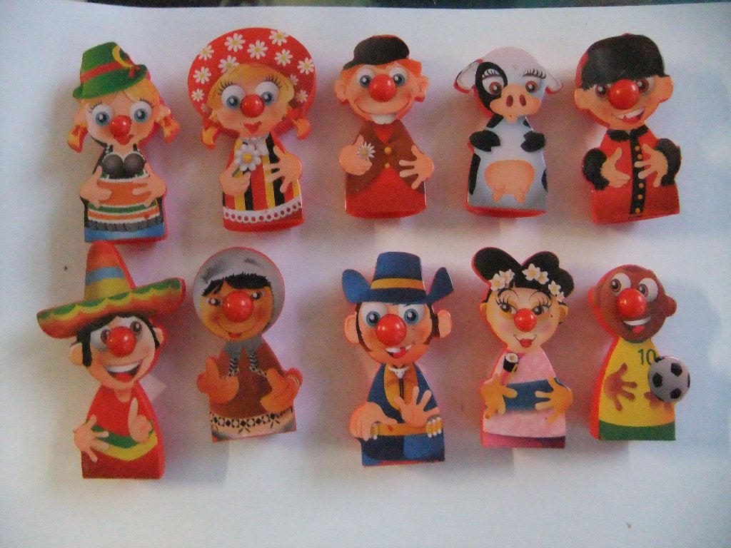 10 Vintage EFTELING poppetjes set 6, Verzenden, Zo goed als nieuw, Beeldje of Poppetje