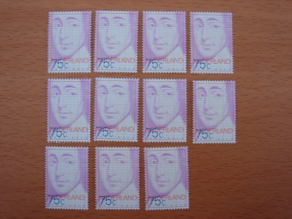 NVPH 1130 Baruch Spinoza 1632-1677 11x, Ophalen of Verzenden, Na 1940, Postfris