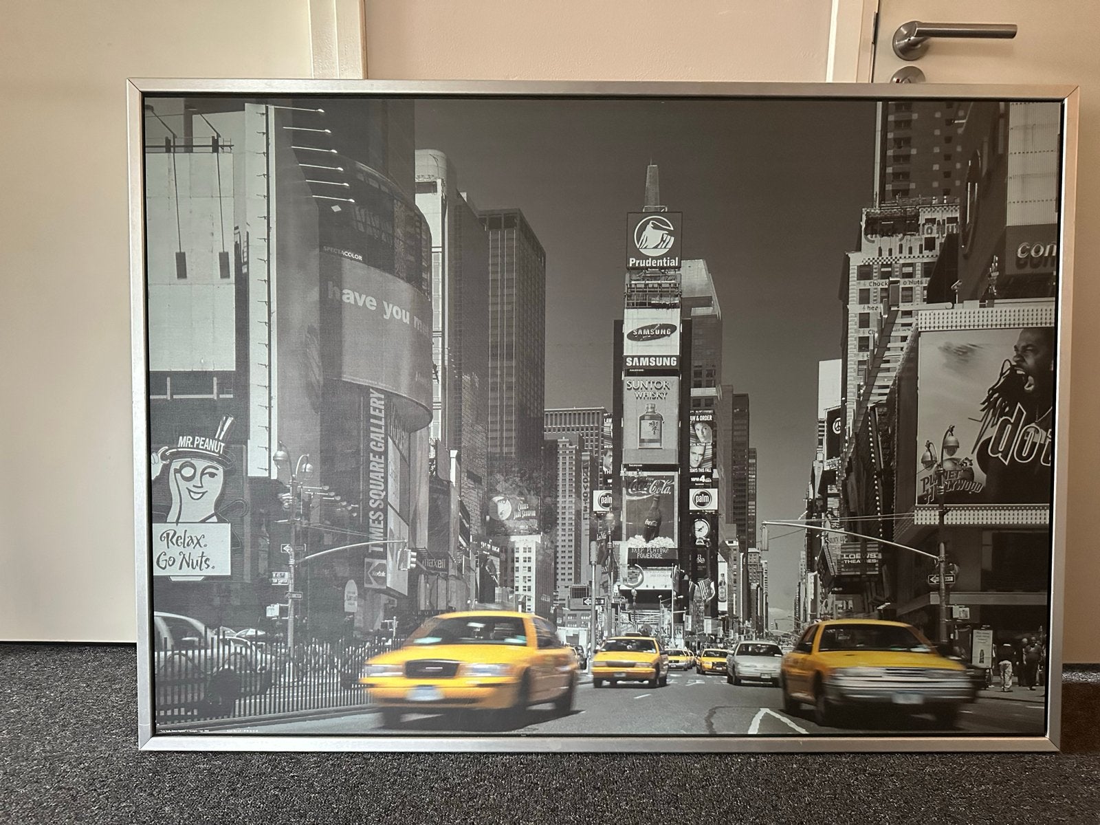 Poster New York Times Square in lijst (100x140cm), Ophalen, Gebruikt, 125 cm of meer, Foto of Poster