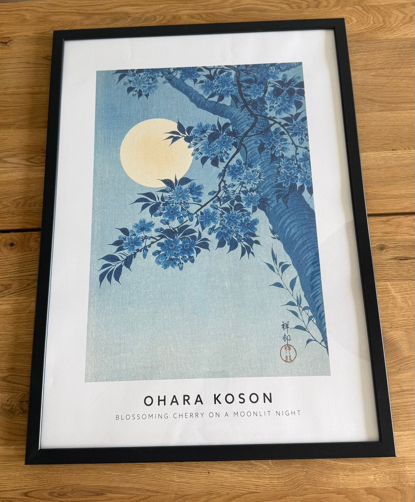 Ohara Koson Poster met lijst 50x70, Ophalen, 50 tot 75 cm, Zo goed als nieuw, Foto of Poster