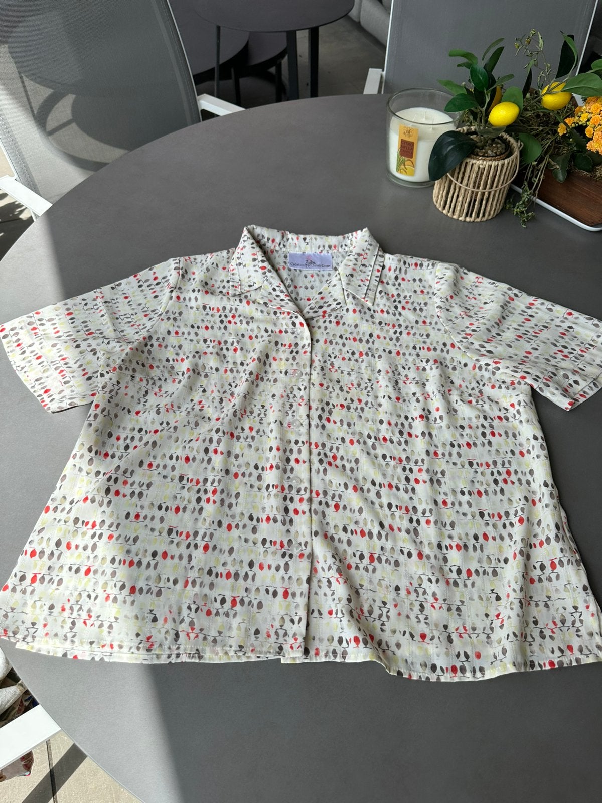 Offwhite Creation Christi-Rose blouse, mt 48, Kleding | Dames, Creation Christi-Rose, Maat 46/48 (XL) of groter, Zo goed als nieuw