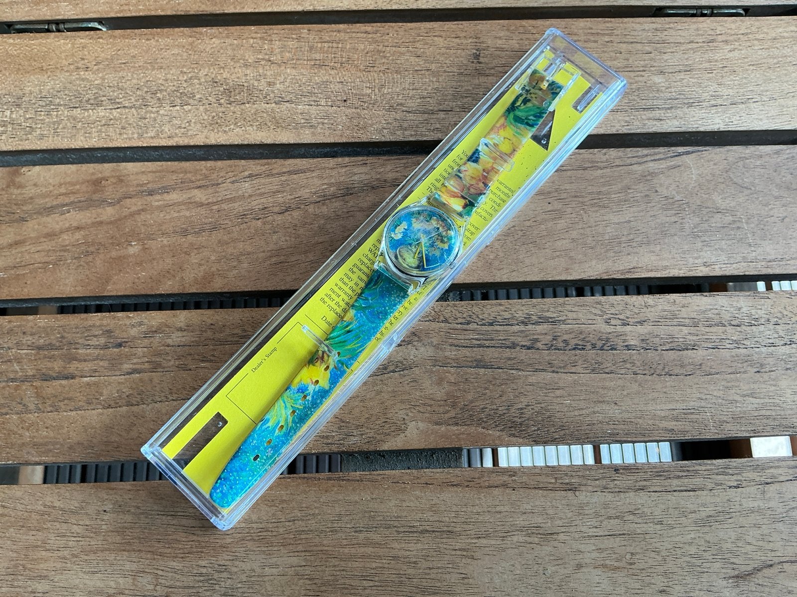 Swatch horloge Vincent van Gogh 'Vase with Sunflowers', Sieraden, Tassen en Uiterlijk, Horloges | Dames, Nieuw, Polshorloge, Swatch