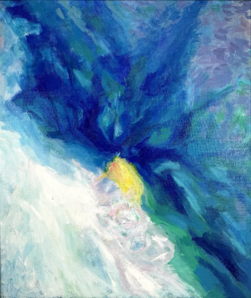 1102. Olieverfschilderijl, Hamida ten Kate - abstract, 1987, Ophalen