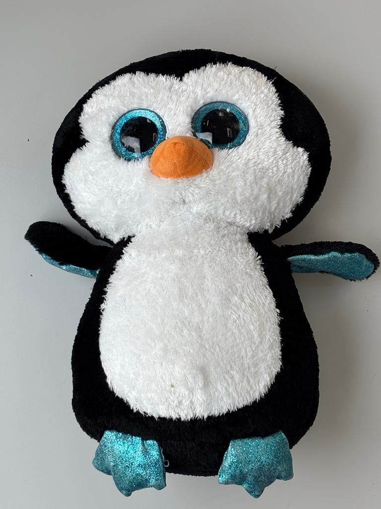 Schattige Ty pinguïn knuffel met grote glitterogen, Ophalen of Verzenden, Zo goed als nieuw