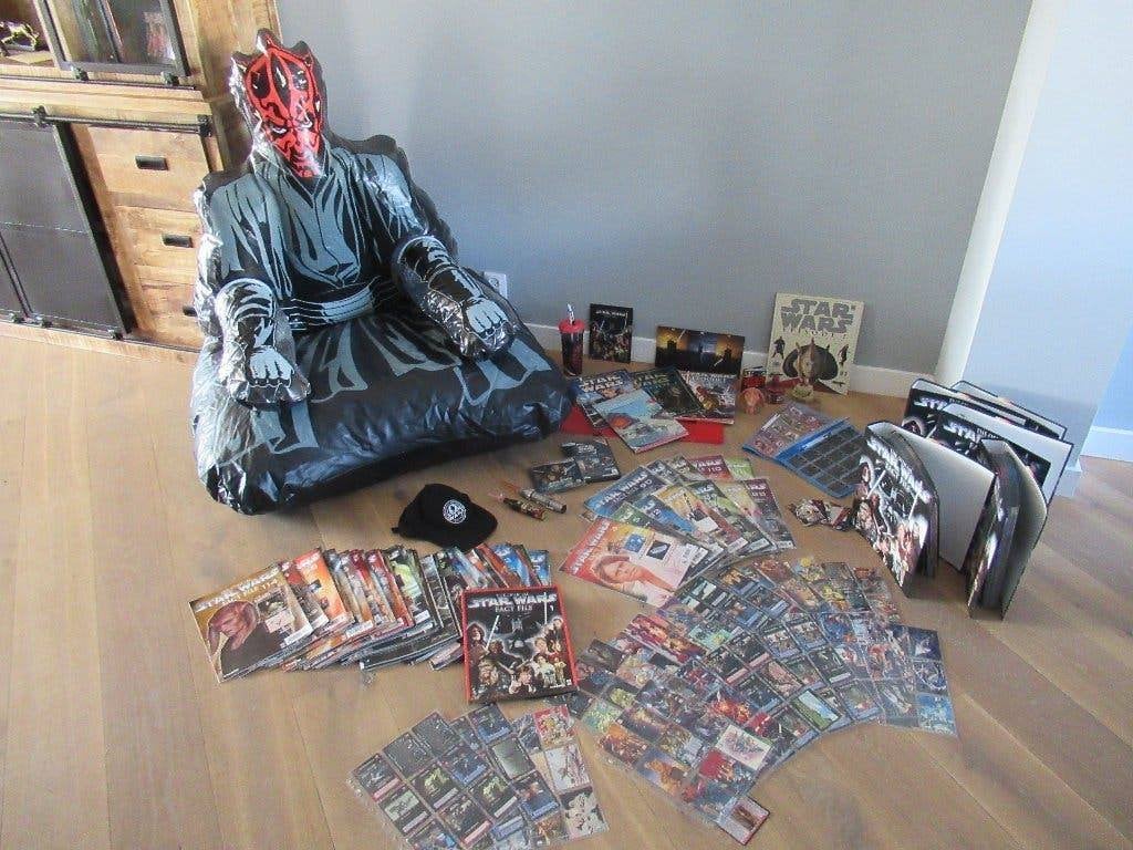 Star Wars GIGA verzameling Stoel Darth Maul beeld Fact file, Ophalen of Verzenden, Gebruikt, Actiefiguurtje